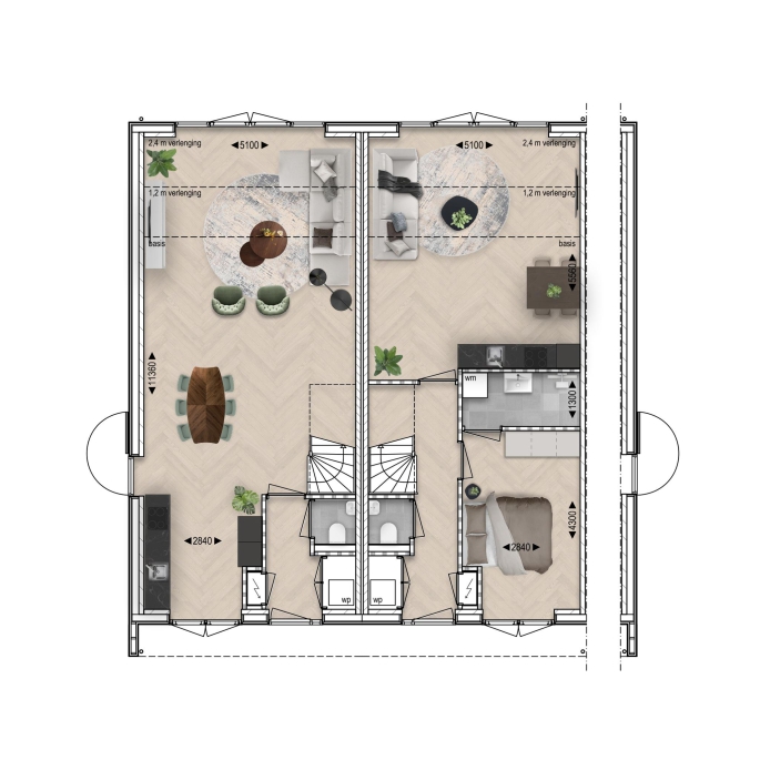 Westerslag, Drentse schuurwoning | Halfvrijstaand, bouwnummer: 8, Vledderveen