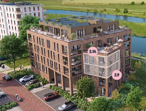 De Vechtvliet, Appartement type A09 (verdieping 2-3), Hardenberg