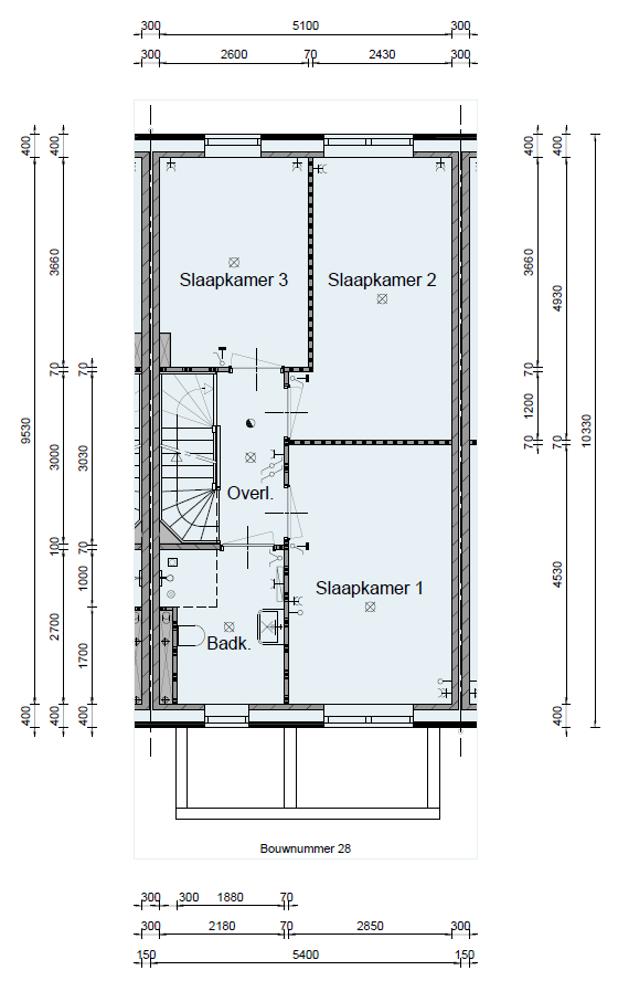 Nij Wenwille, Rijwoningen | Type B, bouwnummer: 45, Drachten