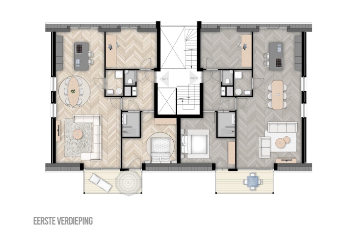 Brinkstraat, Appartement 1e verdieping rechts, bouwnummer: 4, Vries