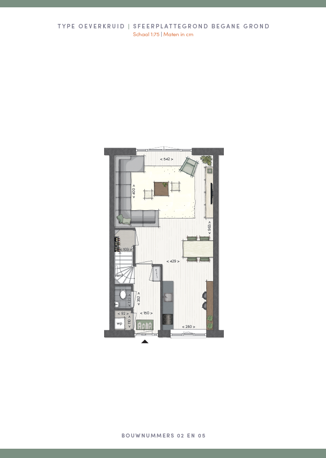 Munsterrijk Wonen, Oeverkruid (tussenwoning), bouwnummer: 2, Winsum