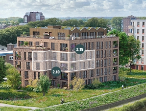 De Vechtvliet, Appartement type A08 (verdieping 2-3), Hardenberg