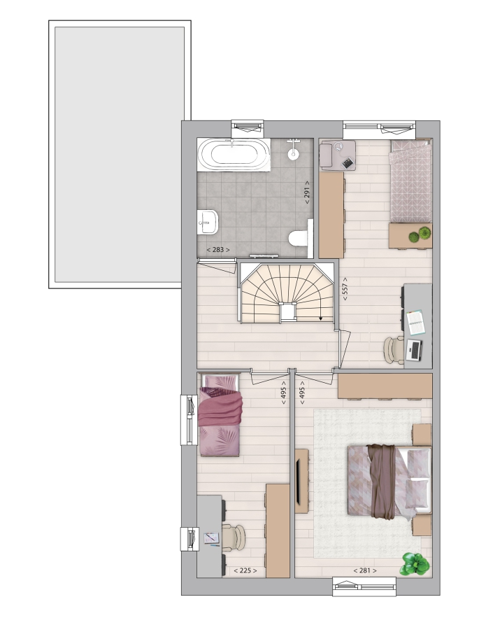 De Driehoek, Twee-onder-één-kapwoning, bouwnummer: 41, Meerstad