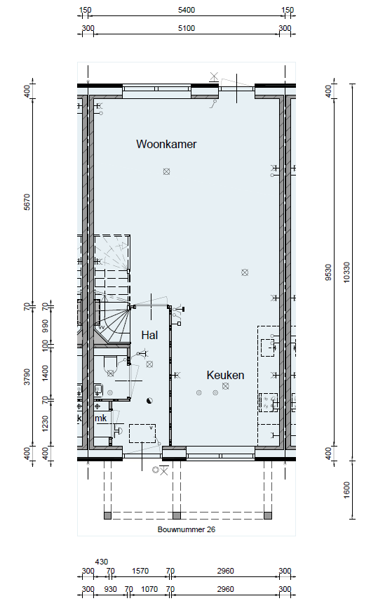 Nij Wenwille, Rijwoningen | Type B, bouwnummer: 38, Drachten