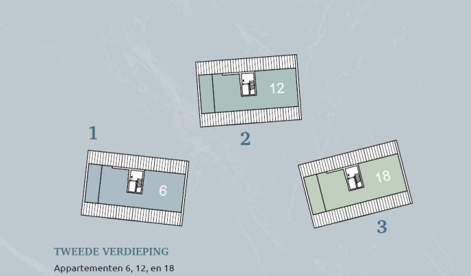 Achter de Burcht, Penthouse - 2e verdieping (zuid), Vries